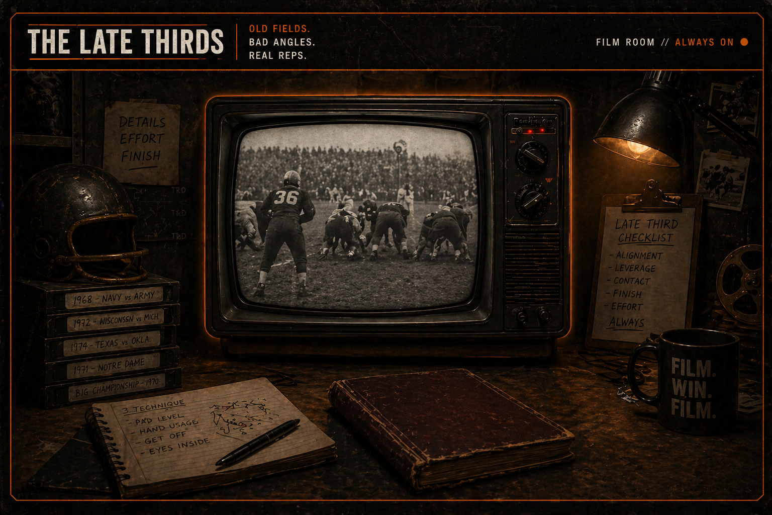 The Archive Reel film room with CRT television