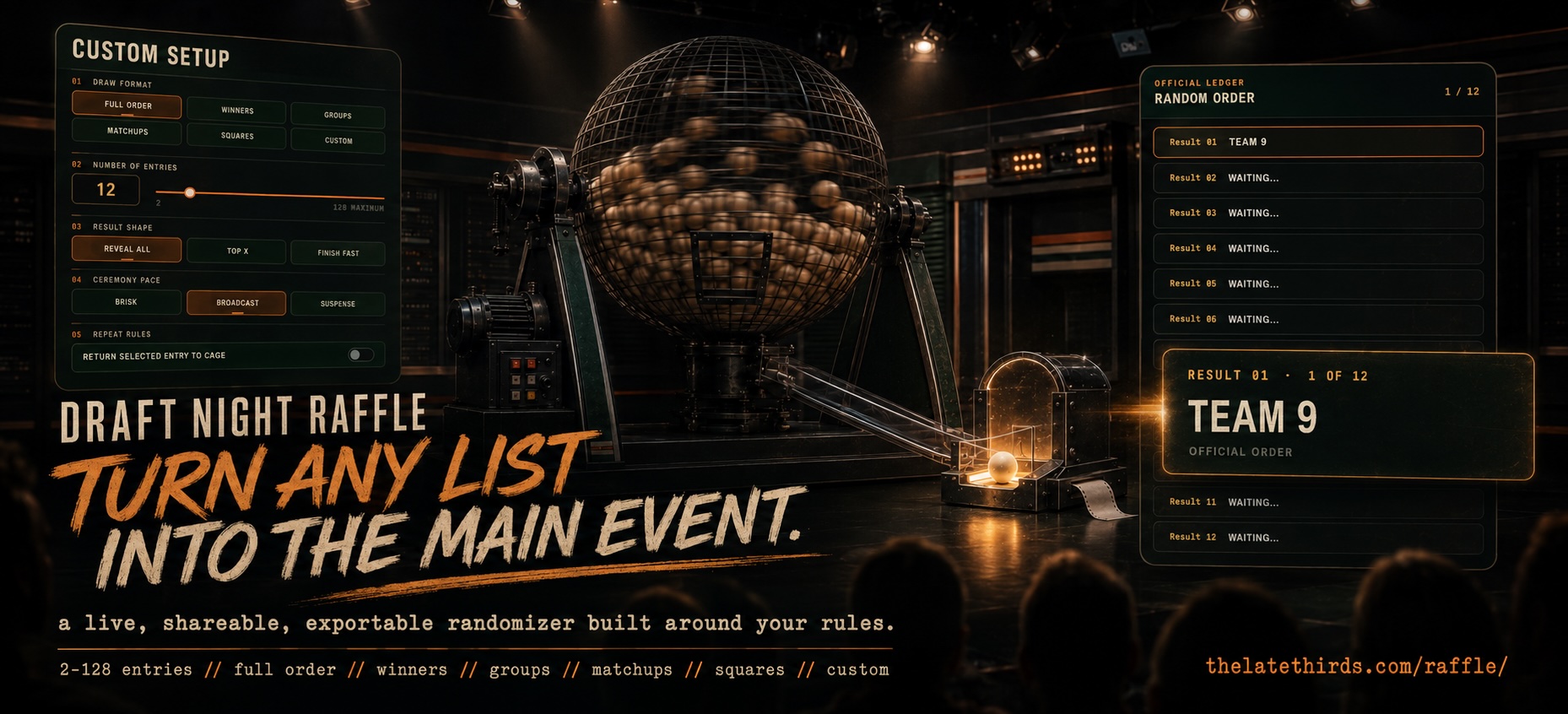 Draft Night Raffle - turn any list into the main event